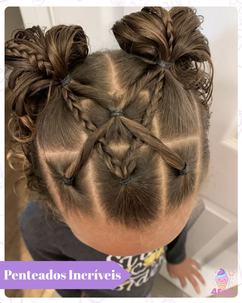 Penteado com coques elaborados